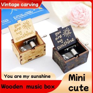 Hand-cranked Wooden Music Box Harry Potter You Are My Sunshine Beauty And The Beast Cant Falling