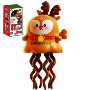 HOMEMORY Christmas Dancing Toys Mini Dance Ghost Twist Clockwork Glide Santa Elk Deer Cute Fun Christmas Interactive Toy Gifts