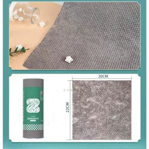 OHHDEER (25Pcs/1 Roll) Disposable Kitchen Cleaning Cloth Non-woven Dishcloth Absorbent Paper Towel Rust Removal Rag