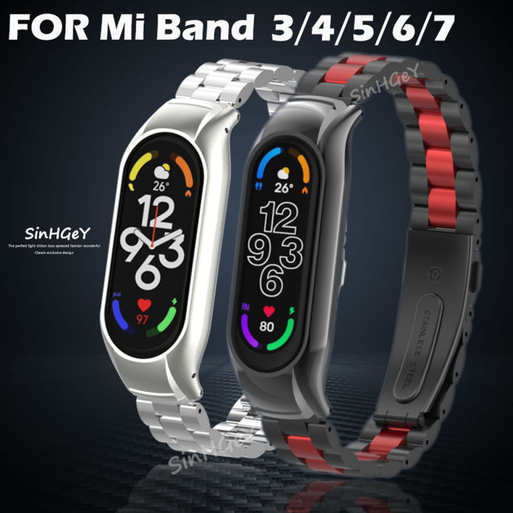SinHGeY Dây Đeo Kim Loại Cho Xiaomi Mi Band Mi Band Mi