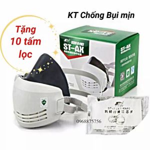 Mặt nạ chống bụi công trườngnhà máyhầm mỏ Strong ST_AX kèm 10 tấm lọc