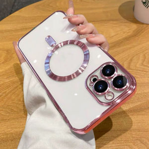 เคสชาร์จไร้สาย พร้อมเลนส์กันกล้อง สำหรับ iPHONE 16E 16 16Pro 16Plus 16Promax 11/12/13/14/15 Promax เคสหรู พร้อมส่ง 006