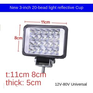 Xe mô tô điện đèn pha Led siêu sáng ba bánh đèn 12V 24V 80V ánh sáng mạnh Xe Độ Đèn