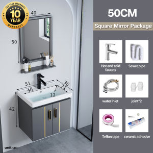 Aluminum Bathroom Cabinet With Mirror Vanity Bathroom Sink Cabinet Set Lavatory Sink Complete Set Toilet Sink Wash Basin
