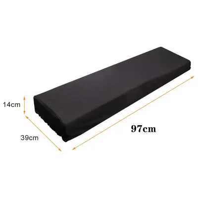 [Fast Delivery] 61 Keys Electronic Piano Keyboard Dust Cover Waterproof Black With Elastic Cord Locking Clasp