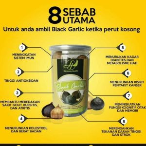 BLACK GARLIC Haony Health 250 Gram Feented Malaysia Supplements Kesihatan Bawang Hitam Tunggal