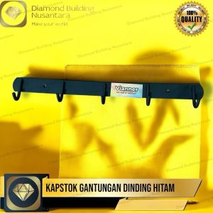 Kapstok Gantung Dinding Hitam Chrome Vianner Kapstok Baju Kait 5