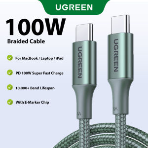 UGREEN 100W USB-C to USB-C Cable 5A Type C 100W PD Charging Cord for iPhone 17 16 Pro Max iPhone 17 Air ipad Pro 2021 iPad pro Apple MacBook Air MacBook Pro SAMSUNG S26 S25 Ultra Z Fold5 M14 Z Flip5 A35 A55 iPad Pro 2022 Pixel Switch 2