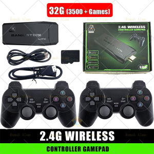2.4G Video Game Console Dual 4K Wireless Game Controller 10000 Game 64GB /32GB Game Retro untuk PS1/GBA Penjualan Langsung ERIP