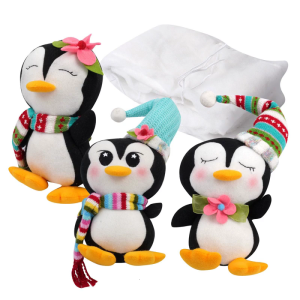 Christmas Staircase Decoration Plush Penguins With Nonslip Design Christmas Stair Decors For Holiday Homes Party Decors