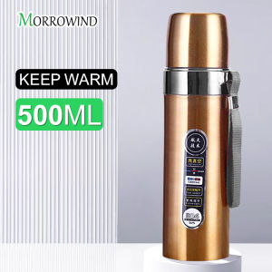500/1000ml thermos tumbler 304 Stainless Steel Thermos Cup Tumbler for hot and cold Cup Office Commercial Vacuum Hot and cold double-layer thermos cup Drinking Bottle Large Capacity