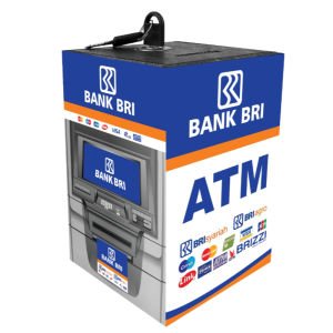 Celengan Unik Motif ATM Bca Viral Jumbo Besar Kunci 15x15x20cm Buka Tutup Premium Money Bank Anti Rayap