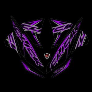 (COD) STRIPING UV VARIO 125/150 LED MOTIF CLICK UNGU VARIASI TRANSPARAN MAXDECAL SUDAH DICUTTING - SVESP-UV - GSI