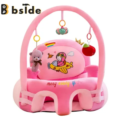 [Bside Tool Store] Infant Safety Seat Sofa Cover Without Cotton Plush Baby Learning Sit Chair Toys{not contain cotton}