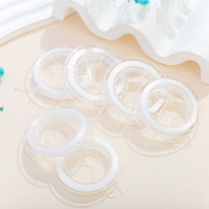 Handmadee (50pcs) ลูกปัดแก้วเจลลี่สองสีไล่ระดับ8มม. สร้อยข้อมือ DIY ทำด้วยมือลูกปัดกลมลูกปัดหลวมอุปกรณ์เครื่องประดับวัสดุ DIY