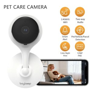 Boykeep IP Security Camera 3MP 2304x1296P IR Night Vision 2-Way Talk  Motion Detection Local/Cloud Storage 2.4/5GHz WiFi BLE Set2026
