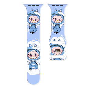 Dây đeo Labubu họa tiết hoạt hình mới cho Apple Watch Ultra 3 2 49mm 46mm 42mm bằng silicon có thể thay thế cho iWatch Series 11 10 9 8 7 6 5 4 SE3 45mm 41mm 44mm 40mm 38mm