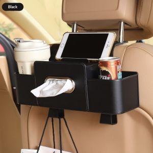 Yzlong túi để đồ sau ghế xe hơi với giá để điện thoại đồ giữ cốc và hộp đựng khăn giấy-Giải pháp lưu trữ đa chức năng cho chiếc xe của bạn