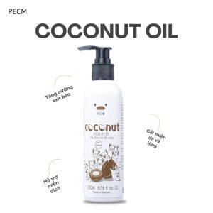 [ COMBO 2 CHAI ] Dầu Dừa PECM Cho Thú Cưng Chó Mèo - Dung Tích 200ml - PECM Vietnam