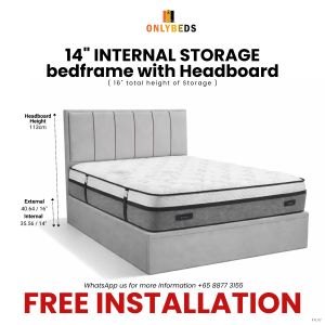 16 Inches Storage Bed 012 PU/PVC - Available in Single/Super Single/Queen/King-12