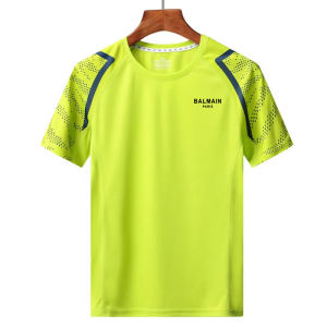 Original BALMAINˉPARIS Mens summer quick drying breathable T-shirt Short sleeve casual boys sports T-shirt Fashion T-shirt top