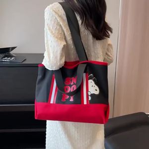 กระเป๋าถือการ์ตูนน่ารัก กระเป๋าสะพายไหล่ขนาดใหญ่ กระเป๋าสะพายข้าง กระเป๋าผ้าแคนวาส กระเป๋าผ้าแคนวาสสำหรับผู้หญิง