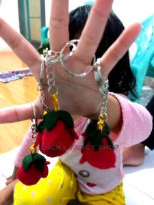 GANTUNGAN KUNCI BUNGA MAWAR WARNA WARNI FLANNEL KEYCHAIN FLANEL HADIAH RED PINK FANTA ROSE TERMURAH