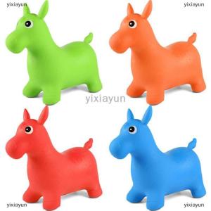 [COD] yixiayun Creative Baby Christmas Gift Inflatable Toys Jumping Horses Kids Toys