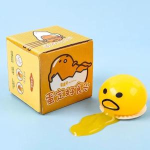 1Pcs Decompression Will Vomit Egg Yolk Stress Balls with Yellow Slime Relief Stress Toys Fun Squeeze Disgusting Egg Toys