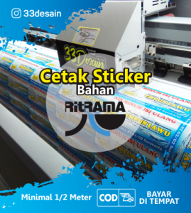 Bikin Stiker - Buat Sticker Digital Print Custom - Sticker Vinyl Print Ritrama Meteran - 33Desain