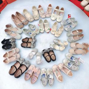 [Free Shipping] Girls Crystal Princess Shoes Silver For Fashion Shows Piano Recitals Evening Gowns High Heels And School Stage Performances
