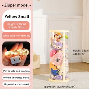 Toys Organization Doll Storage Childrens Plush Toy Transparent Storage Tube DIY Toy Organizer Halloween Kid Christmas Gift