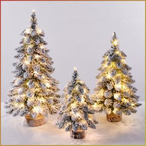 ต้นคริสต์มาส มินิ ต้นไม้กระถางต้นไม้ สวยงาม ตกแต่งอย่างดี แบบพกพา เพื่อน งานปาร์ตี้ การออกแบบที่เป็นเอกลักษณ์