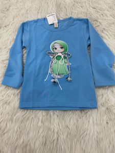 baju atasan t-shirt distro anak perempuan lengan panjang gadis hijap tali pita - pakaian kaos anak cewek tangan panjang jahit aplikasi cewek hijap bertali sepatu pita hijau 1 - 11 thn