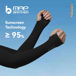 MAP BROTHER One Pair UV Sun Protection Cooling Arm Sleeve Cover Arm Cooler Warmer For Gloves Running Golf Cycling Driving