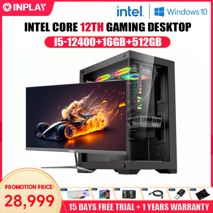 Intel Core i5-12400 Desktop Set DDR4 16GB RAM / Nvme M.2 512GB SSD Full ...