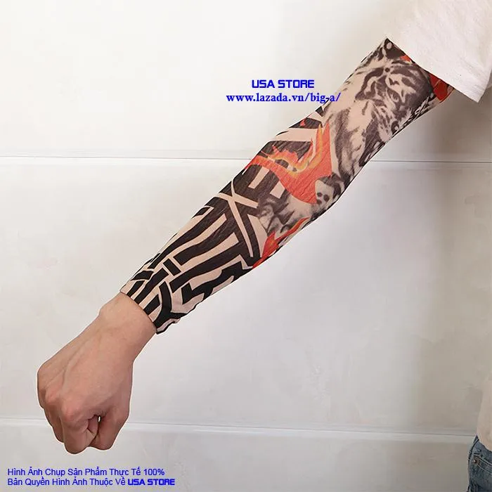 Combo 02 găng tay tattoo giả hình xăm - giao hàng ngẫu nhiên | Lazada.vn