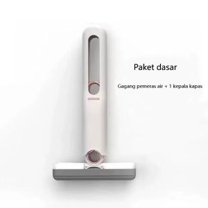 Pel Pendek Portabel Mini Spons Peras Pel Berputar Pembersih Rumah Kaca Jendela Kamar Mandi Lantai Dapur
