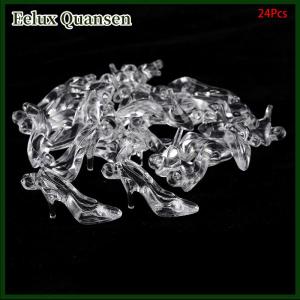 Eelux 24 cái/túi trang trí nhà búp bê cao gót trong suốt thu nhỏ 1:12