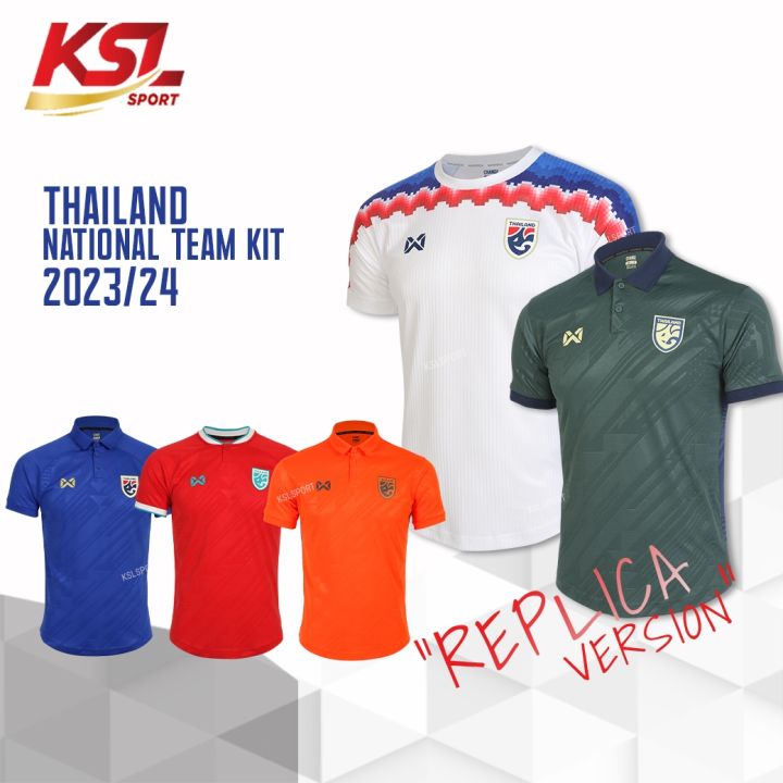 WARRIX เสื้อทีมชาติไทย 2023-24 เกรดเสมือนเสื้อแข่ง (Replica Version) Thailand National Team Kit WA-233FBATH52