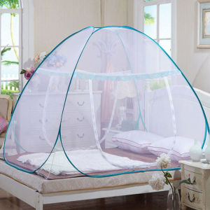 ABS ABSL Mosquito Net Bed Canopy Pop Up Foldable Double Door with Bottom Anti Mosquito Bites for Bed Camping Travel Home Outdoor