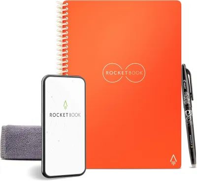 Rocketbook Core - Smart Reusable Notebook with 1 Pilot Frixion Pen and 1 Microfiber Cloth
