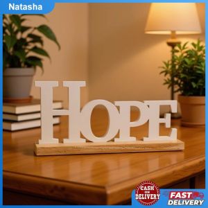 1pc Wooden Base Modern Style Letter Design Kitchen Metal Decor/Table DecorMetal Wall ArtRamadan GiftsWedding Decor
