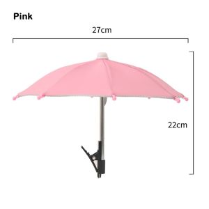 FUDESHE พร้อมคลิป ที่วางร่มโทรศัพท์ ป้องกันแสงสะท้อน ป้องกันแสงแดด ร่มกันน้ำสำหรับโทรศัพท์ ขนาดเล็ก ทั่วไป ร่มโทรศัพท์กันแดด กลางแจ้ง