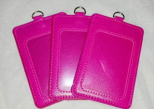 SYNTHETIC LEATHER ID CASE HOLDER WITH BACK POCKET