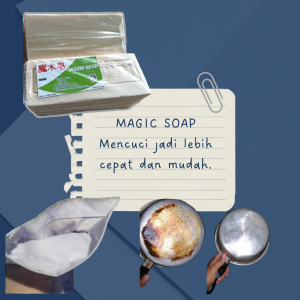 MAGIC SOAP SABUN CUCI AJAIB CEPAT BERSIHKAN NODA MEMBANDEL PAKAIN DAN ALAT DAPUR SABUN AJAIB