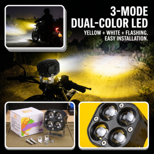 3 Inch Laser Gun LED Mini Driving Lights Full Set Auxiliary Light For Motorcycle Car 80W Yellow/White Waterproof Motorcycle Off Road LED Work Light Spotlight driving light heavy duty mofox d1 laser gun