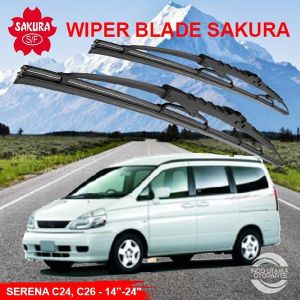 Wiper Kaca Depan Serena C24 C26 Wiper Mobil SAKURA
