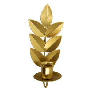 Wall Mounted Wheat Shape Holder Elegant Metal Wall Sconces Hanging Candlestick for Home Weddings Party Decors