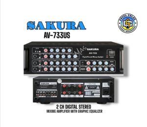 SAKURA AV-733US 450W x2 Digital Karaoke Mixing Amplifier